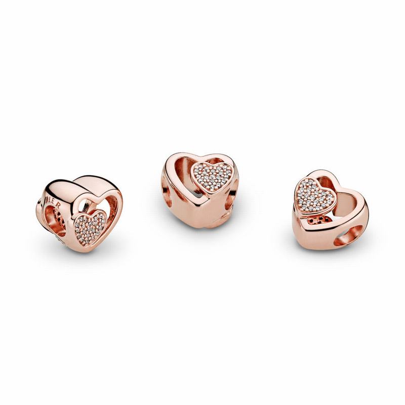 Pandora Rose™ Joined Together Charm - Pandora Rose/Cubic Zirconia - Canada | TY7380CK